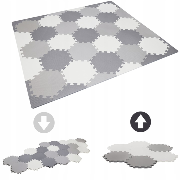 Covor puzzle EVA Hexagonal Matadi - 43 piese - imagine 8