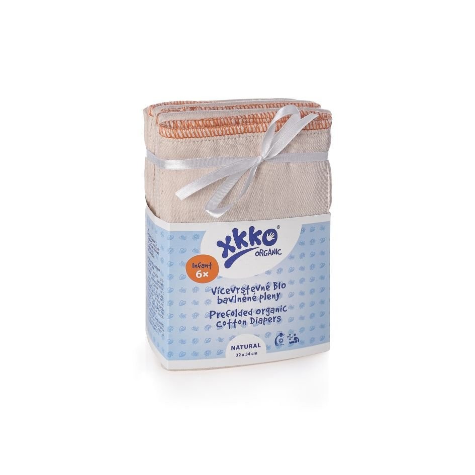 Set 6 Inserturi Prefold XKKO Bumbac Organic - imagine 2