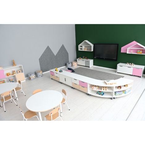 Dulap curbat Quadro S Alb Moje Bambino - imagine 4