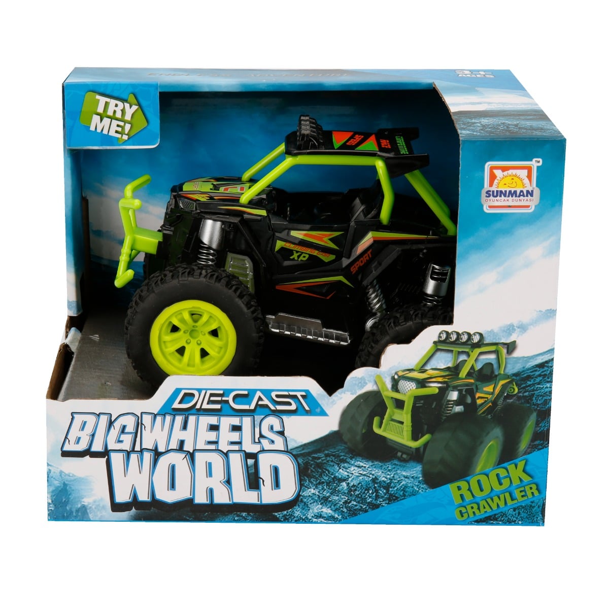 Sunman Rock Crawler Verde 19 cm cu Lumini și Sunete