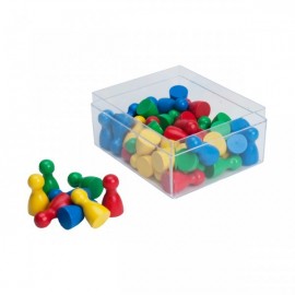 Set 48 Pioni Lemn Colorati Heutink