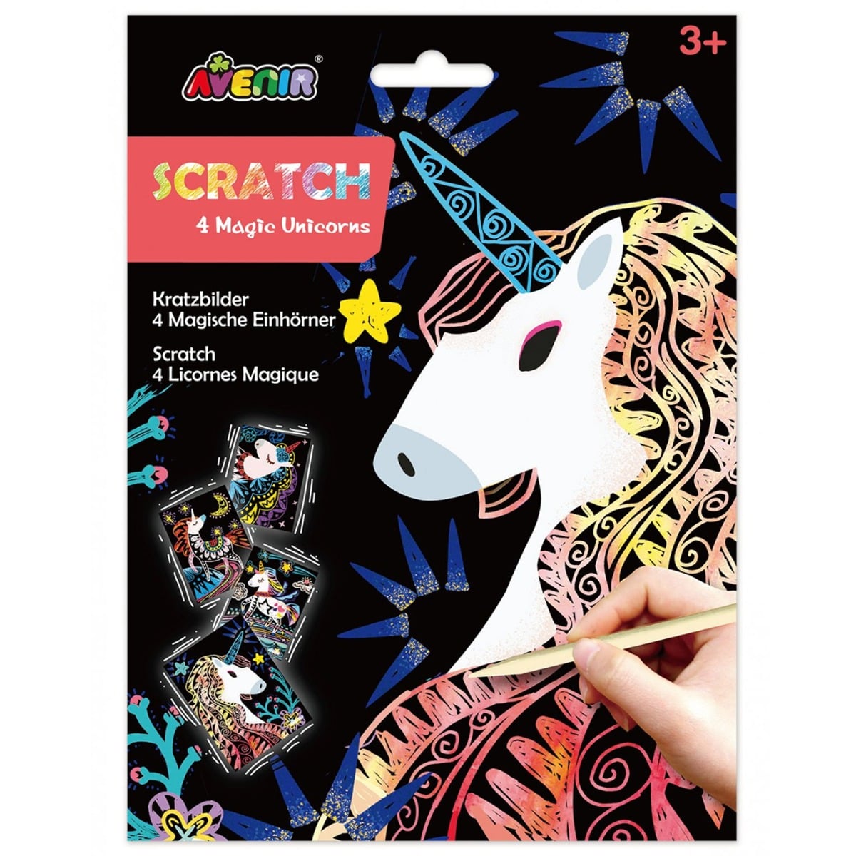 Kit Scratch Art Unicorni Avenir | Joc Creativ