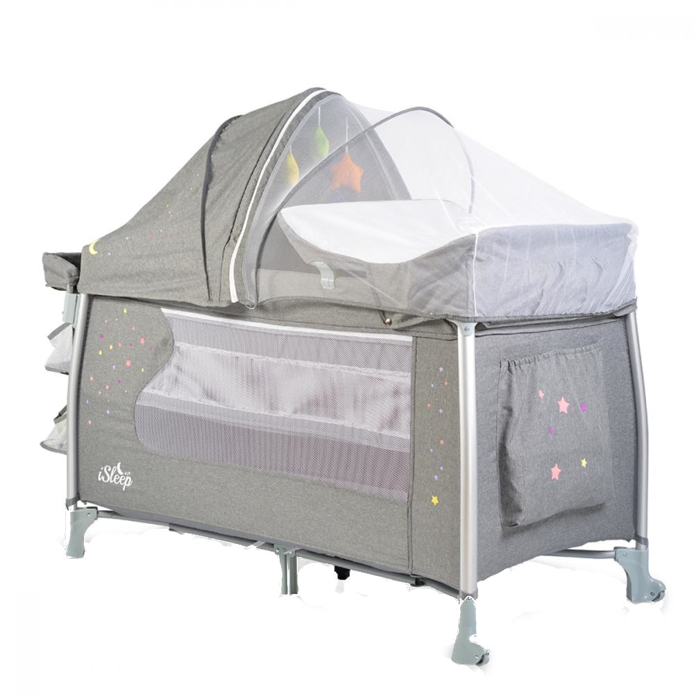 Patut Cangaroo ISleep Grey 120x60 Pliabil Complet - imagine 11