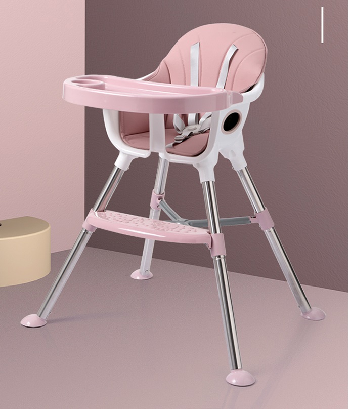 Scaun de masa Little Mom transformabil, Elite Pink - imagine 2