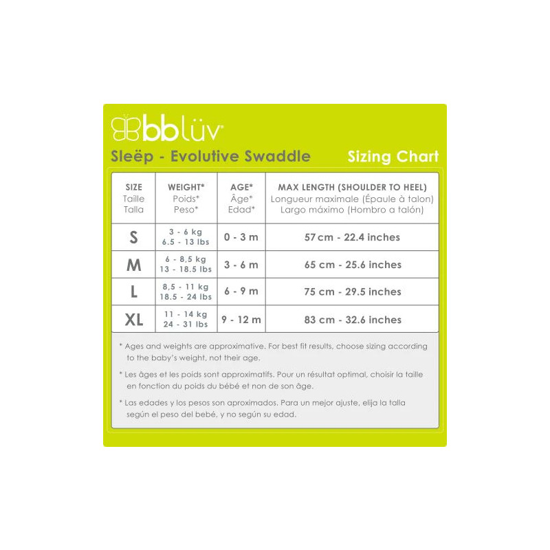 Sistem înfășare 3-în-1 Bbluv Sleep, M, Gri - imagine 4