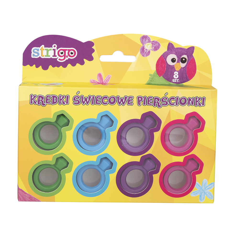 Creioane cerate Strigo inel ergonomic 8buc