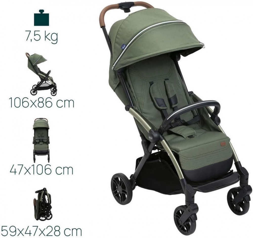 Chicco Goody XPlus Carucior Sport 0luni+ Verde - imagine 8