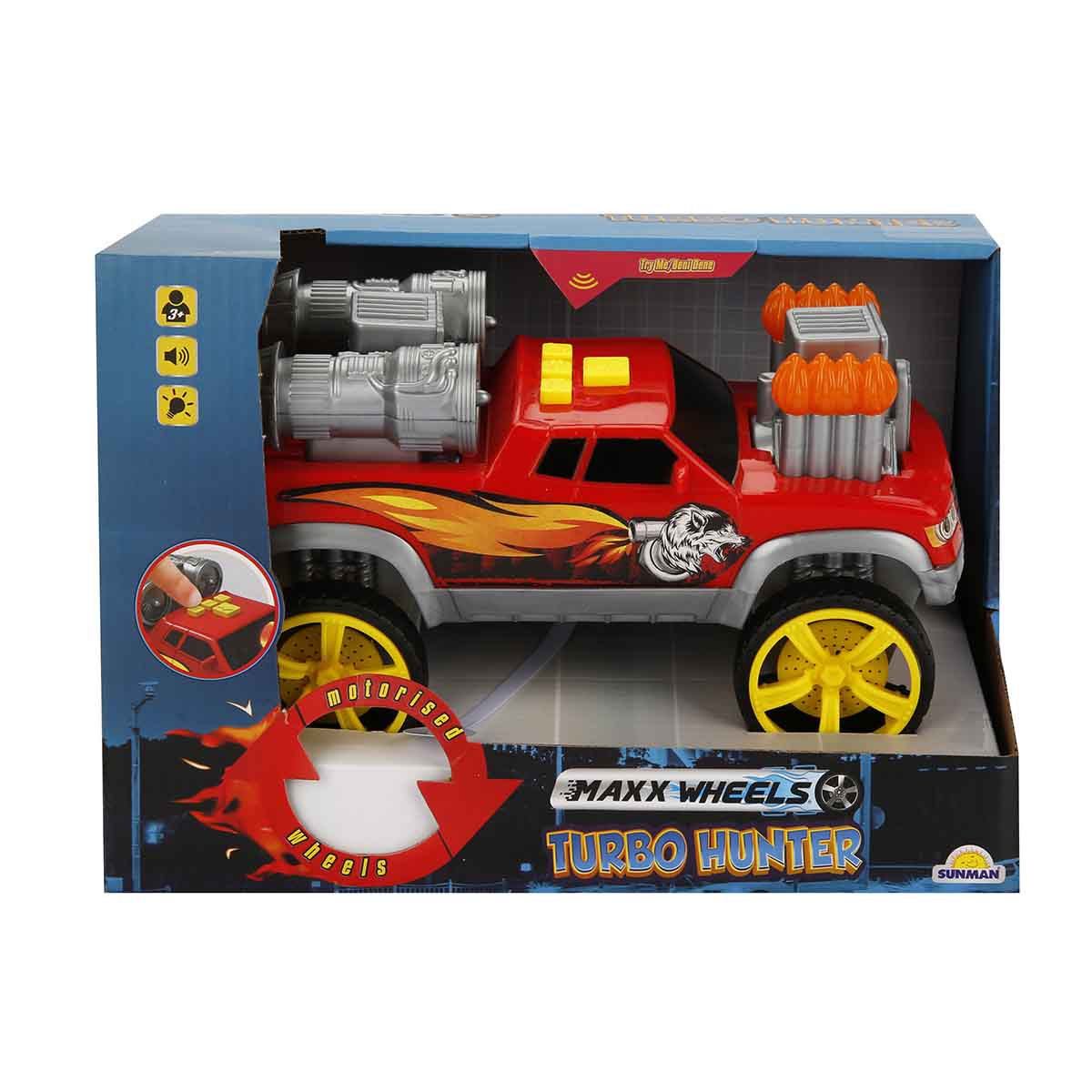 Camioneta Maxx Wheels Rosu cu Lumini si Sunete