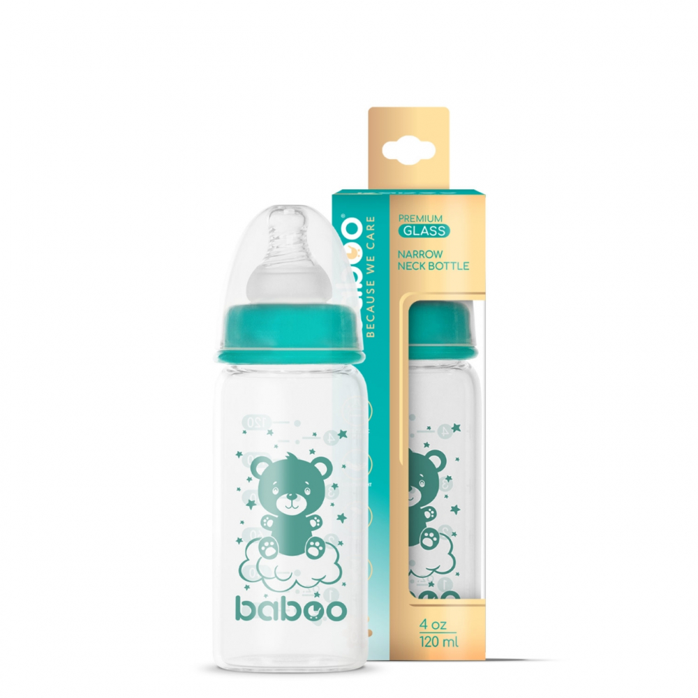 Biberon Baboo Anti-Colic Sticlă 120ml - imagine 4