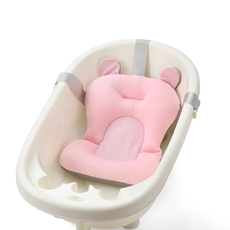 Hamac baie Little Mom Baby Pink, ergonomic și sigur - imagine 13