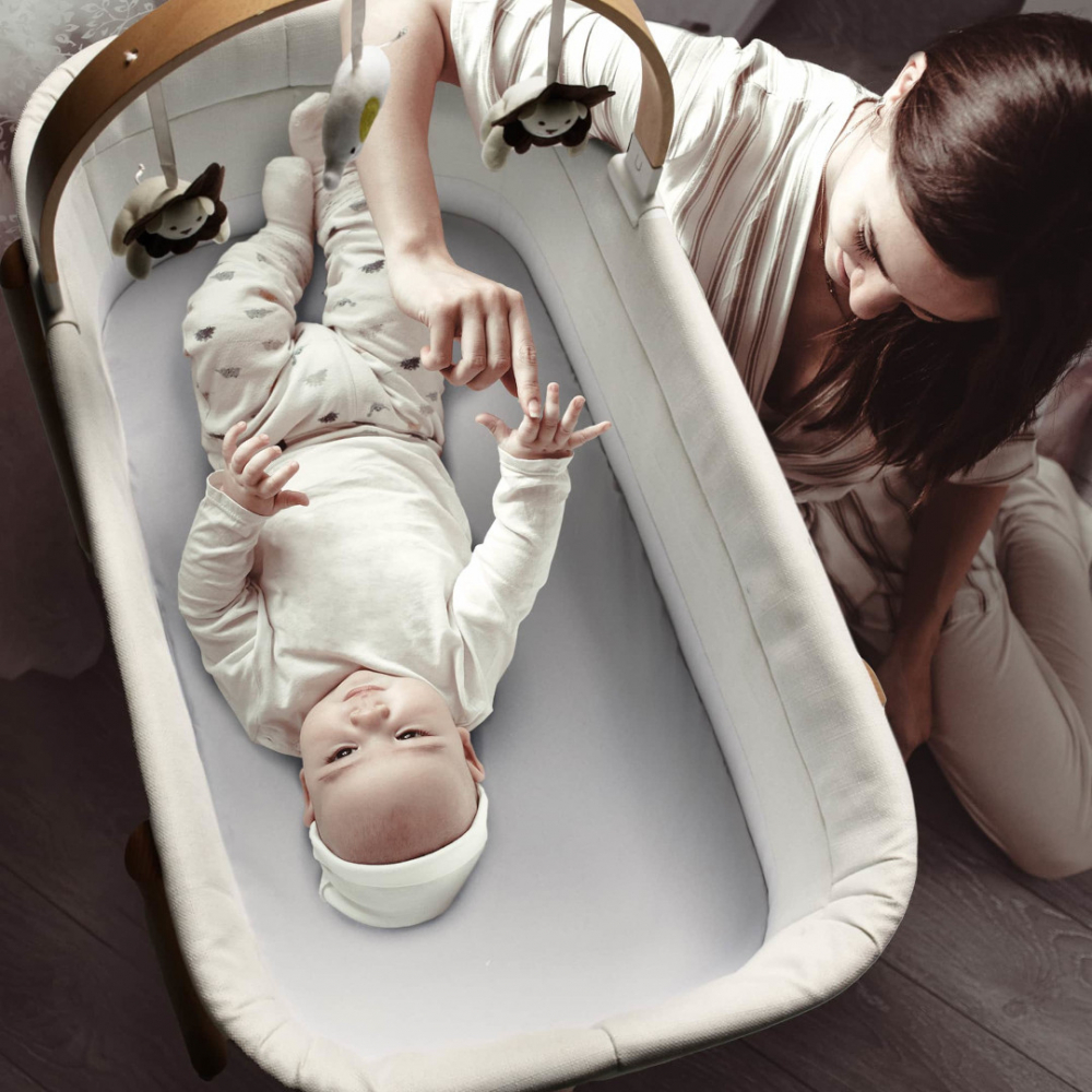 Patut Bebe BabyGo Sleepgood Mesh cu Bara Jucarii - imagine 2