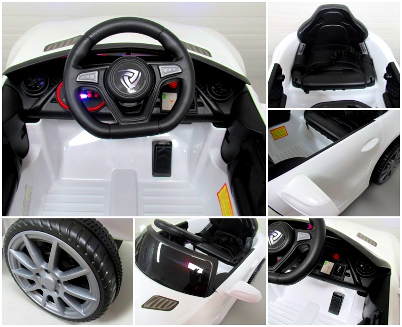 Mașinuță Electrică Cabrio B3 Alb | Autokids.ro - imagine 5