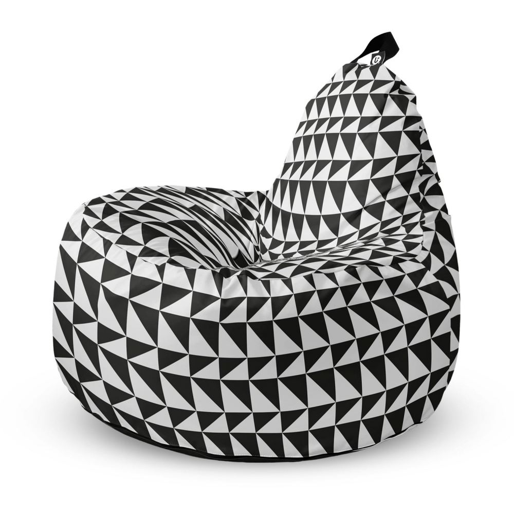 Fotoliu Puf Updeco Big Chill Geometric Sea Black - imagine 5