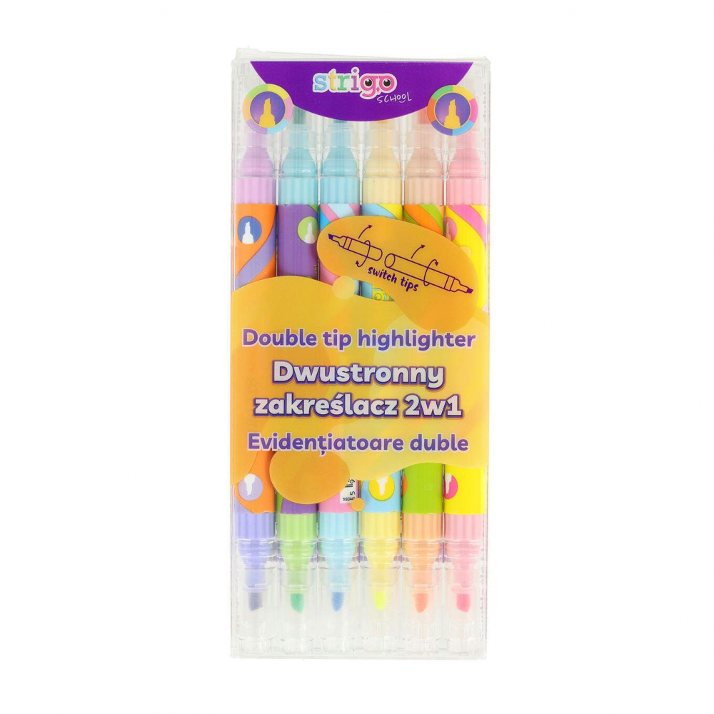 Evidentiator Strigo 2 in 1, 12 Culori Neon & Pastel