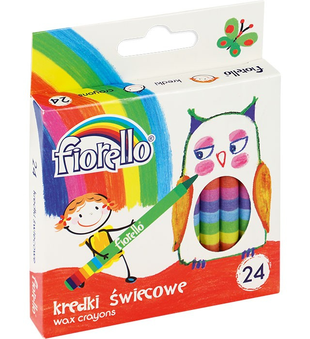 Set Creioane Cerate Fiorello 24 Culori, Prindere Ușoară
