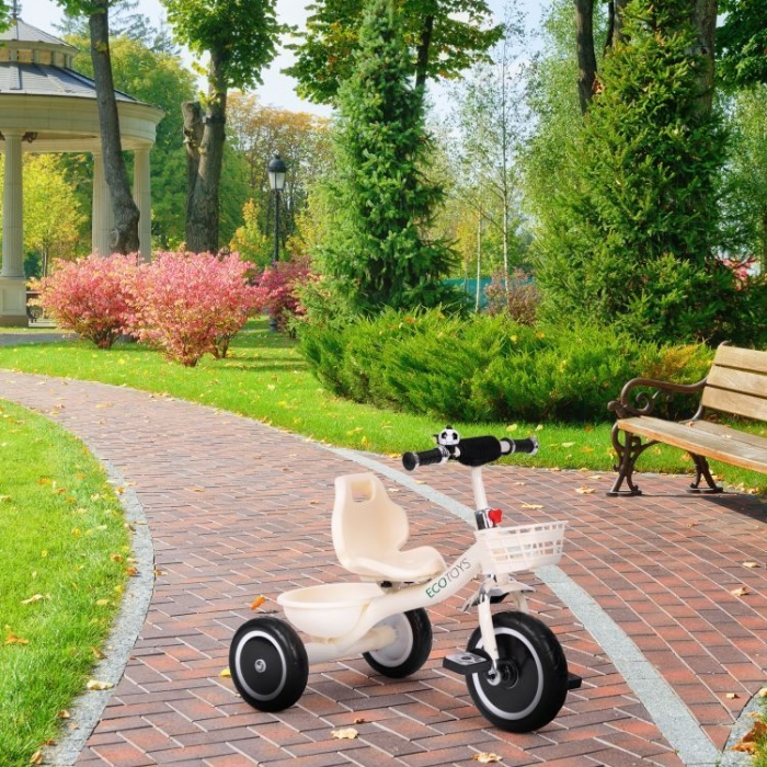Tricicleta Ecotoys WQL-1999 Bej | Sigurță pentru Copii - imagine 2
