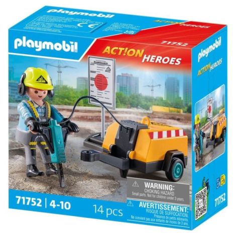 Playmobil Muncitor la Demolii | Jucărie Acțiune - imagine 3