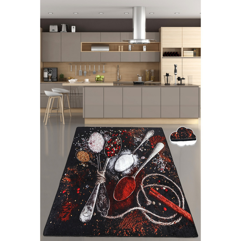 Covor Bucătărie Antiderapant Spice Black | Chilai Home - imagine 2