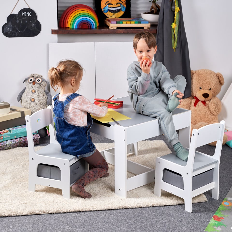 Suporto Set Masuta Copii 3-6 Ani cu Depozitare