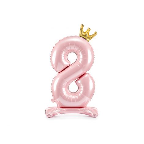 Balon Folie Roz Cifra 8 - Party Deco | Decor Petrecere