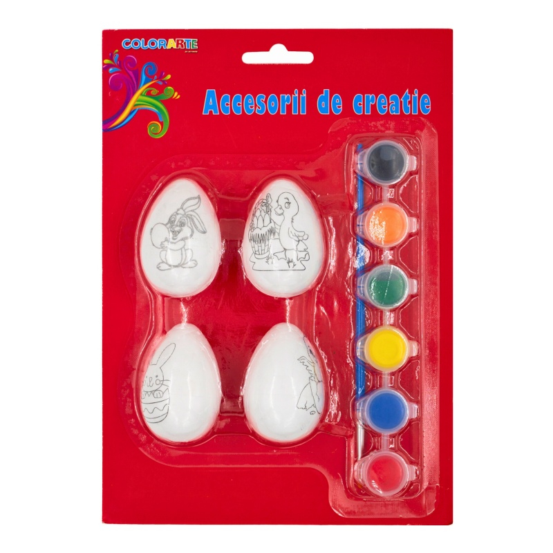 Set Creație Polistiren Colorart, 4 Buc + Culori