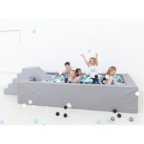 Piscină Bile Gri 2x3m Moje Bambino - Spumă Sigură - imagine 7