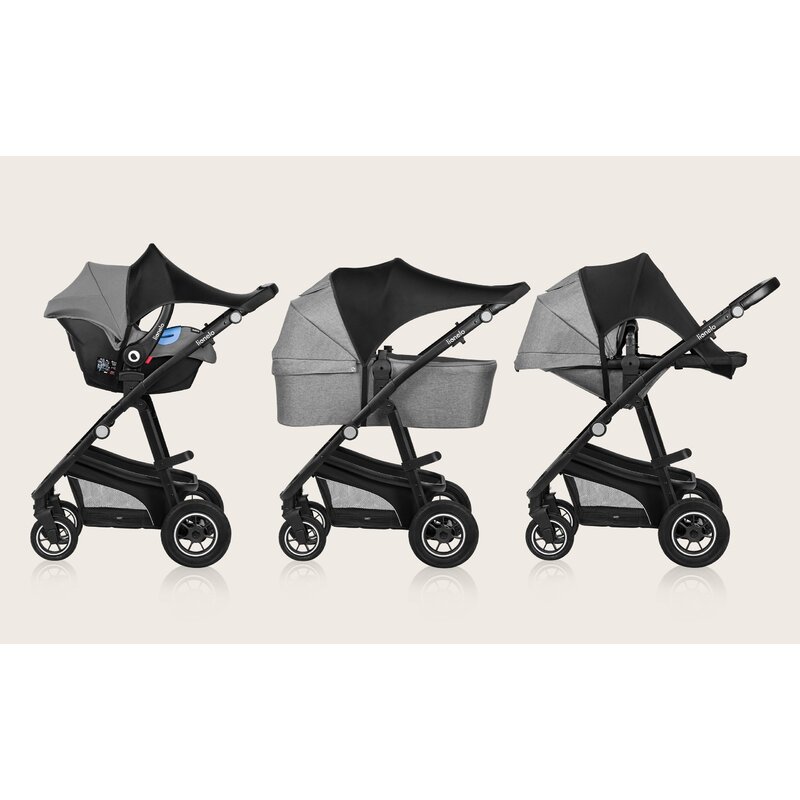 Parasolar Lionelo UPF 50+, 53x51 cm, Negru - imagine 4