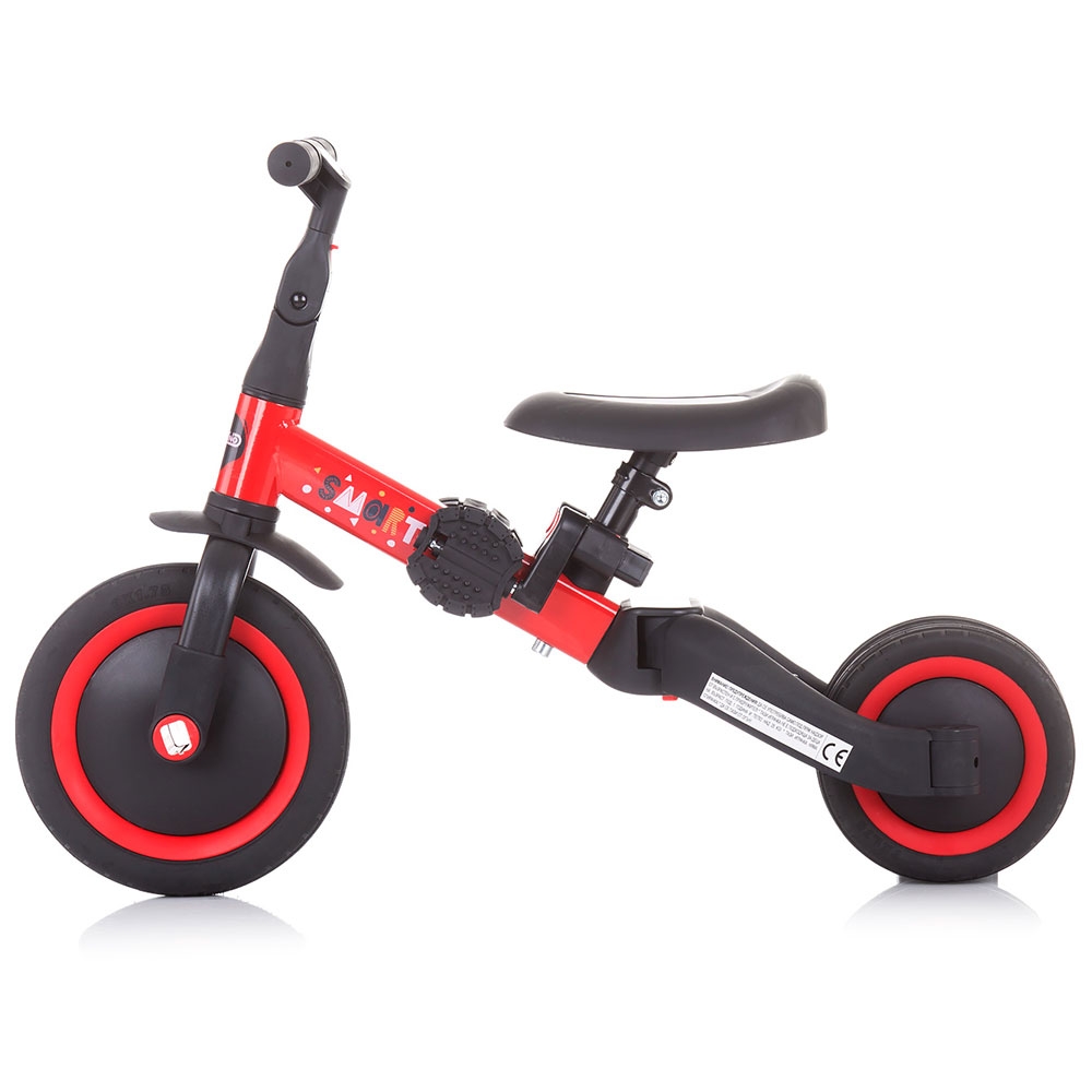 Tricicleta Chipolino Smarty Red 2in1, Ghidon Reglabil - imagine 2