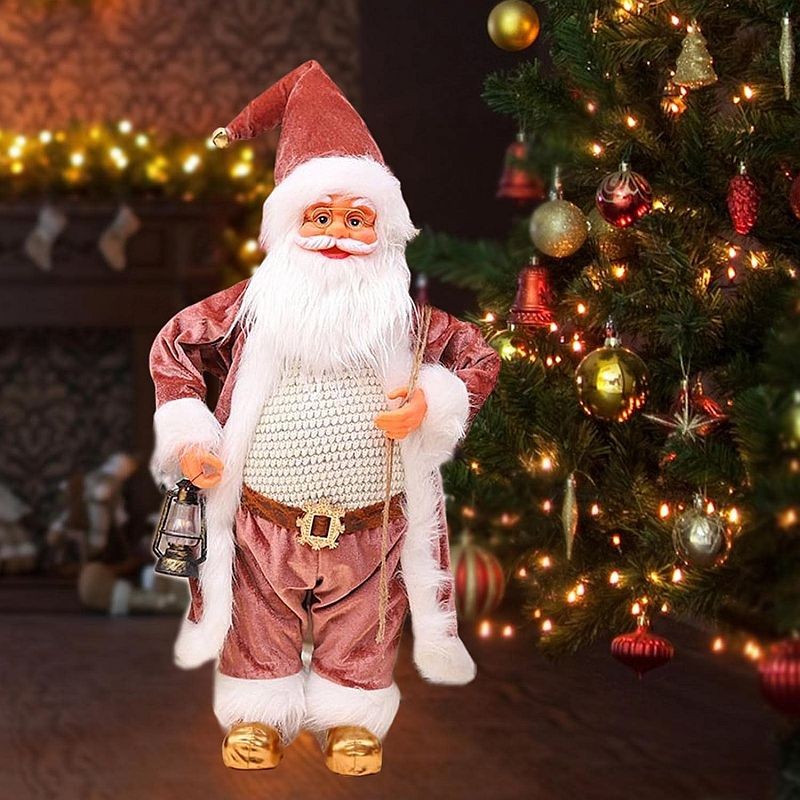 Moș Crăciun Procart cu Felinar 60cm Decor - imagine 4