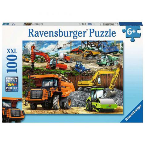 Puzzle Vehicule Construcții, 100 piese, Ravensburger
