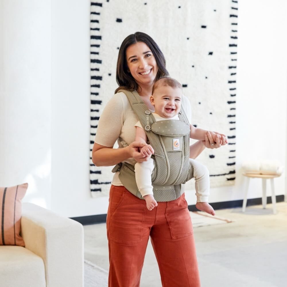 Marsupiu Ergobaby Omni Breeze Soft Olive - imagine 2