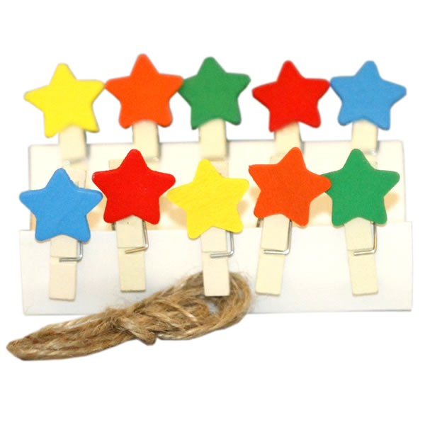 Set 10 carlige lemn stelute Colorart