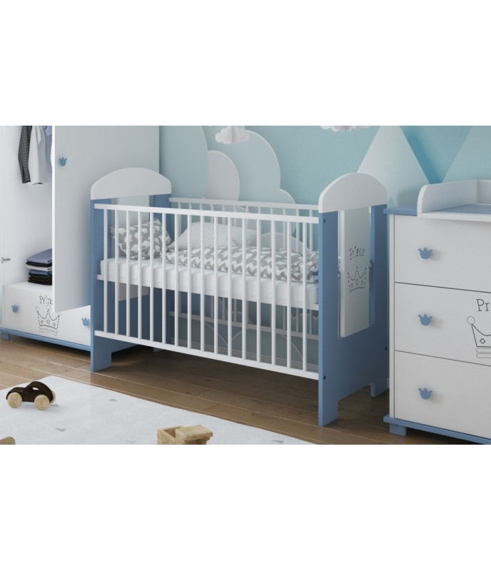 Patut Ptilou Blue Prince cu 3 nivele reglabile - Nichiduta - imagine 3