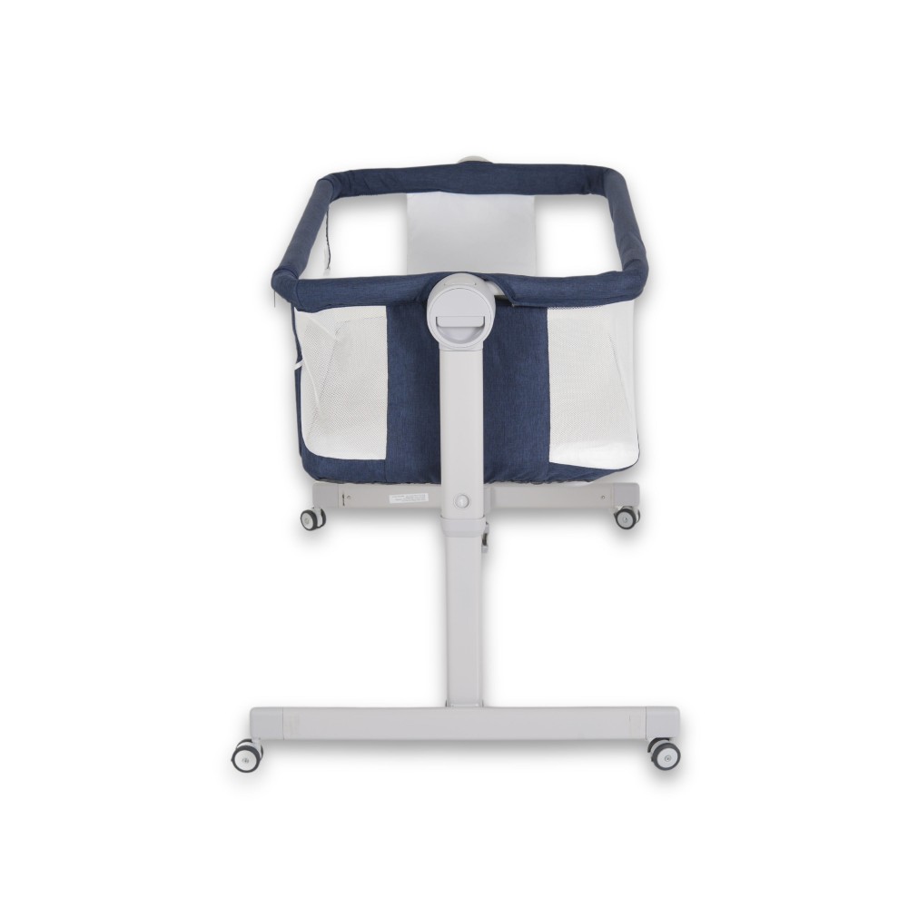 Pat Co-Sleeper Moni Albastru cu Saltea Inclusă - imagine 3