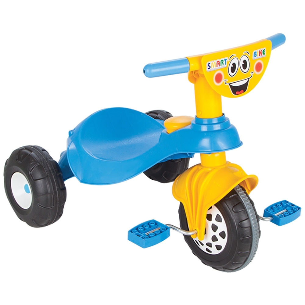 Tricicleta Pilsan Smart Blue, cu pedale, 3 ani+