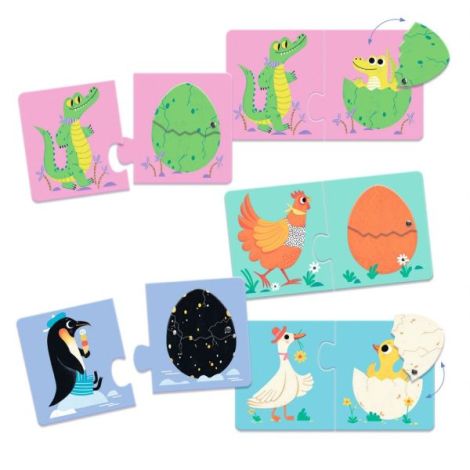 Puzzle Educativ Djeco Puiul din ou | 2+ - imagine 4