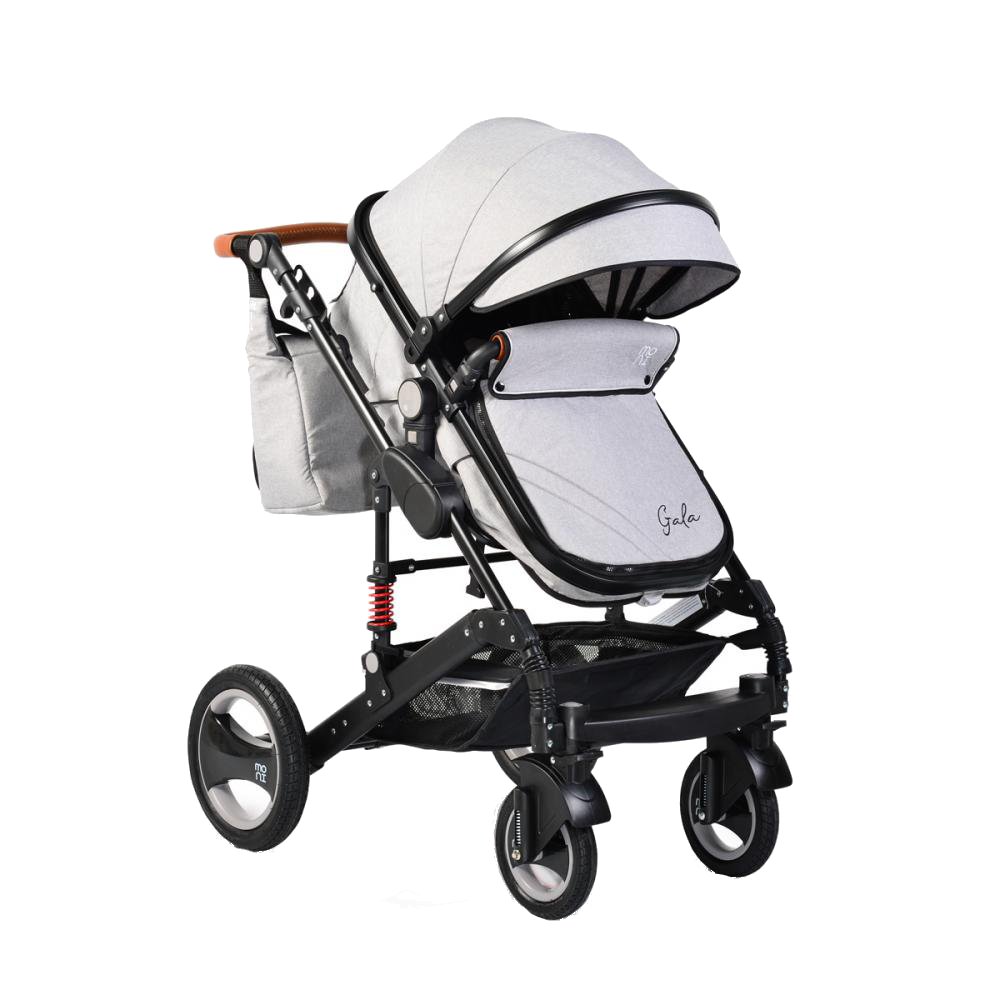 Carucior Moni Gala 2 in 1, Gri Piele, 0-36 luni - imagine 6