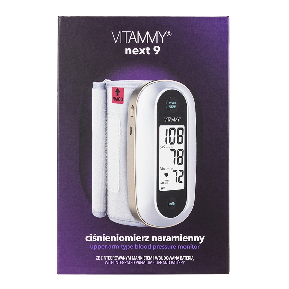 Tensiometru Vitammy Next 9, Alb-Albastru, Mufă USB - imagine 3