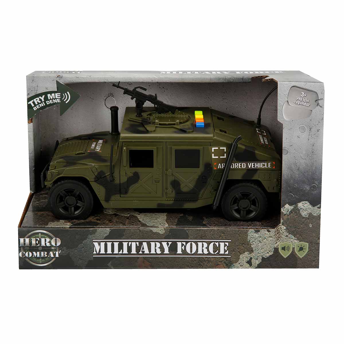 Hero Combat Jeep Militar 23 cm cu Lumini și Sunete