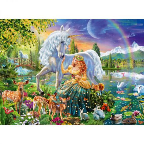 Puzzle Printesă Unicorn 200 Piese Ravensburger - imagine 2