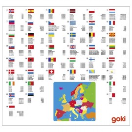 Puzzle Lemn Harta Europei Goki 35 Piese - imagine 2