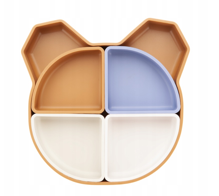 Farfurie Silicon 4in1 Kidnort | Compartimente Detasabile - imagine 3