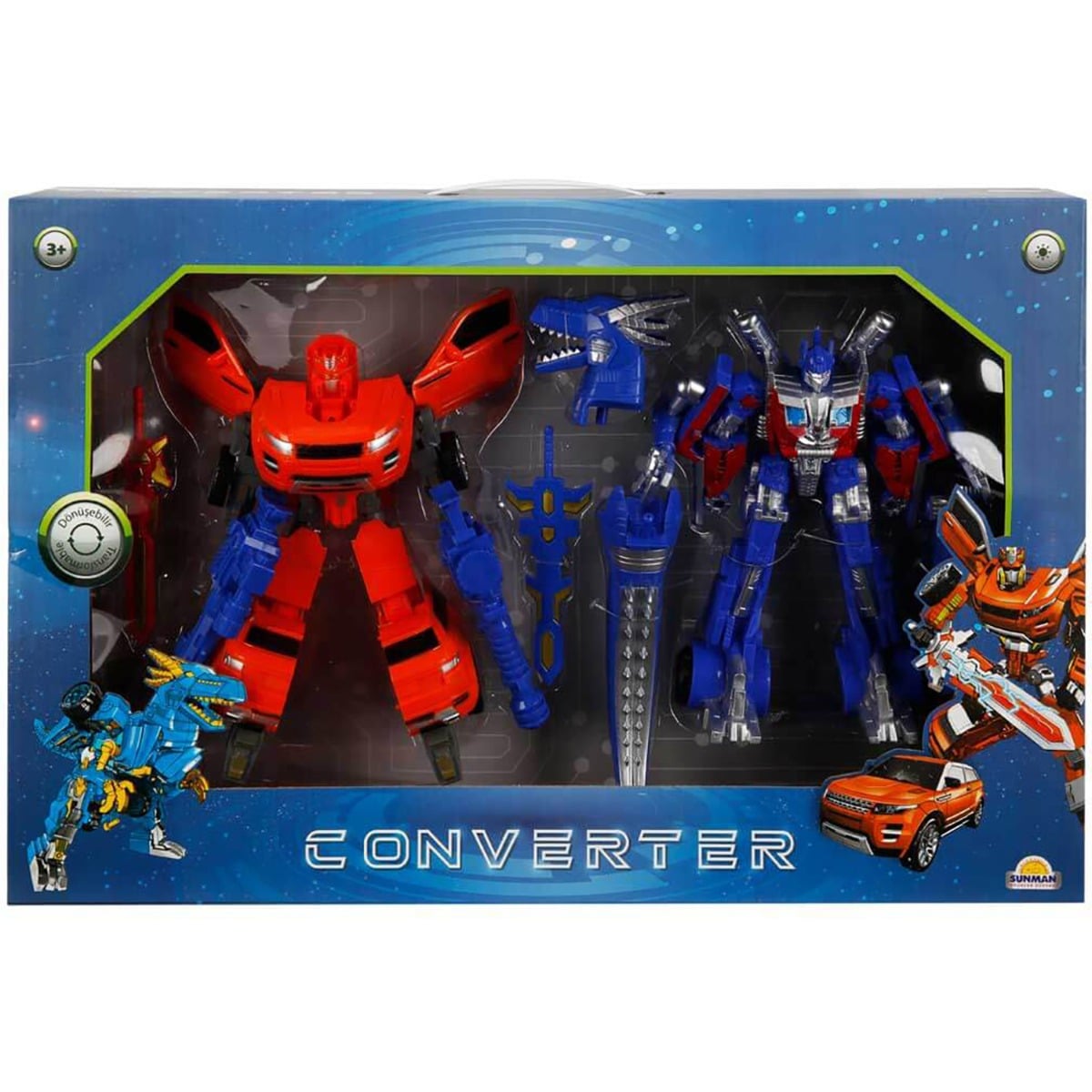Jucarie Interactiva Sunman 2 in 1 Robot Transformabil
