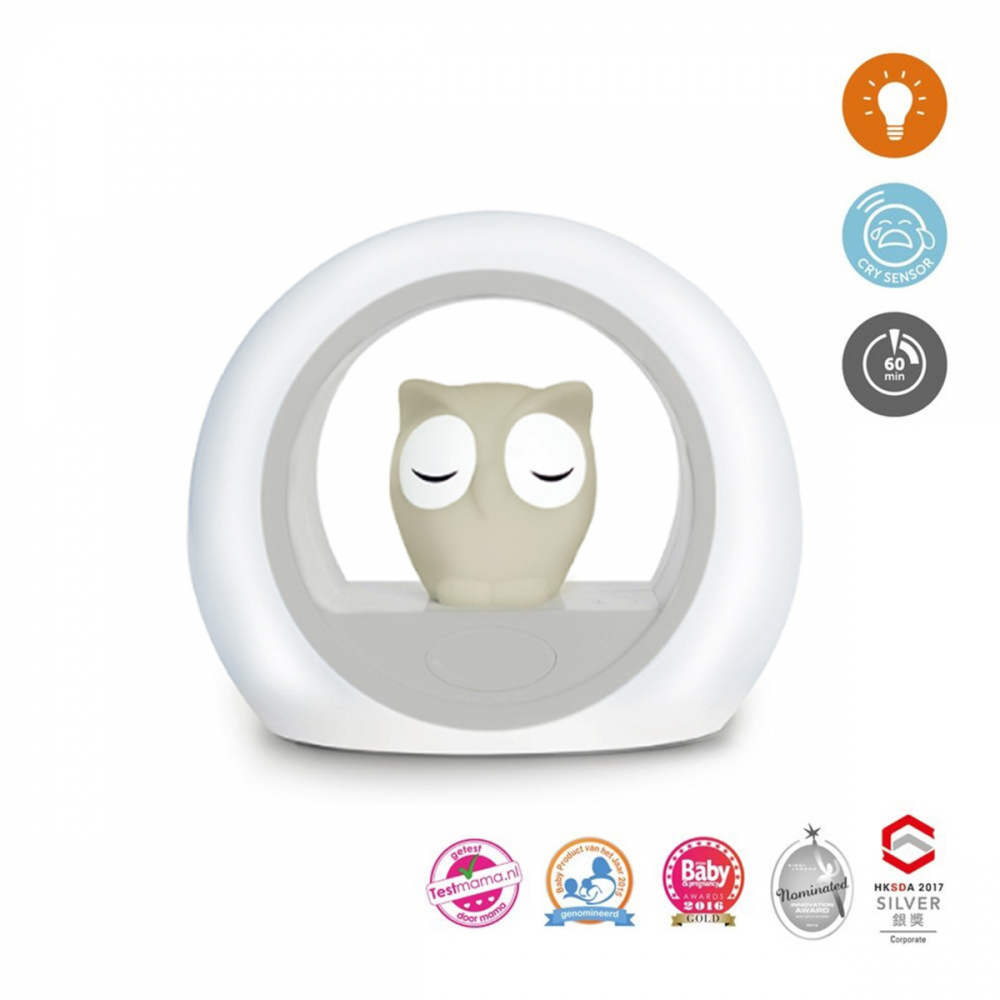 Lampa de veghe Zazu Kids Lou Taupe, cu senzor sunet - imagine 4