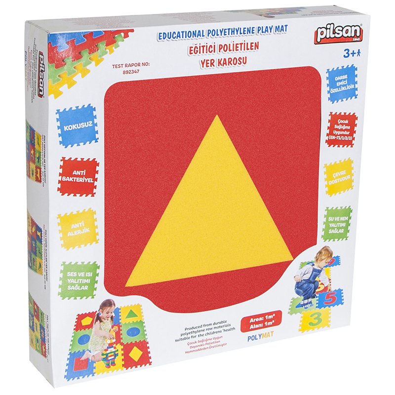 Covoraș Puzzle Pilsan, 9 piese, Spumă, Forme Geometrice - imagine 3