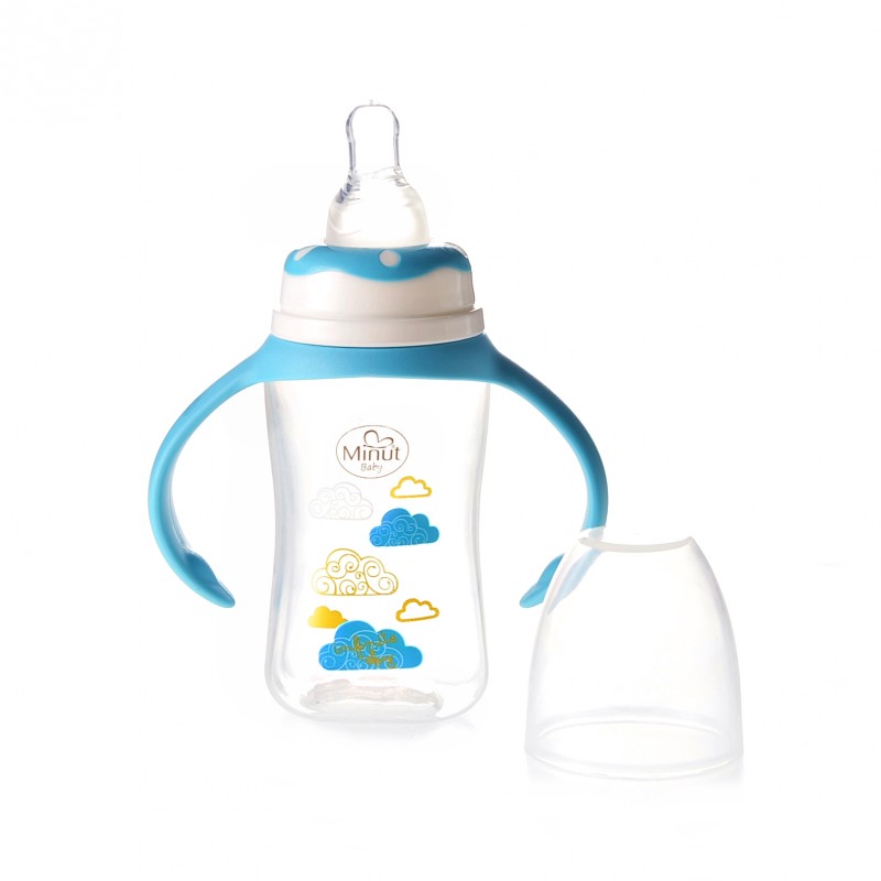 Biberon Minut Baby 125 ml, 0+, Bleu - imagine 2