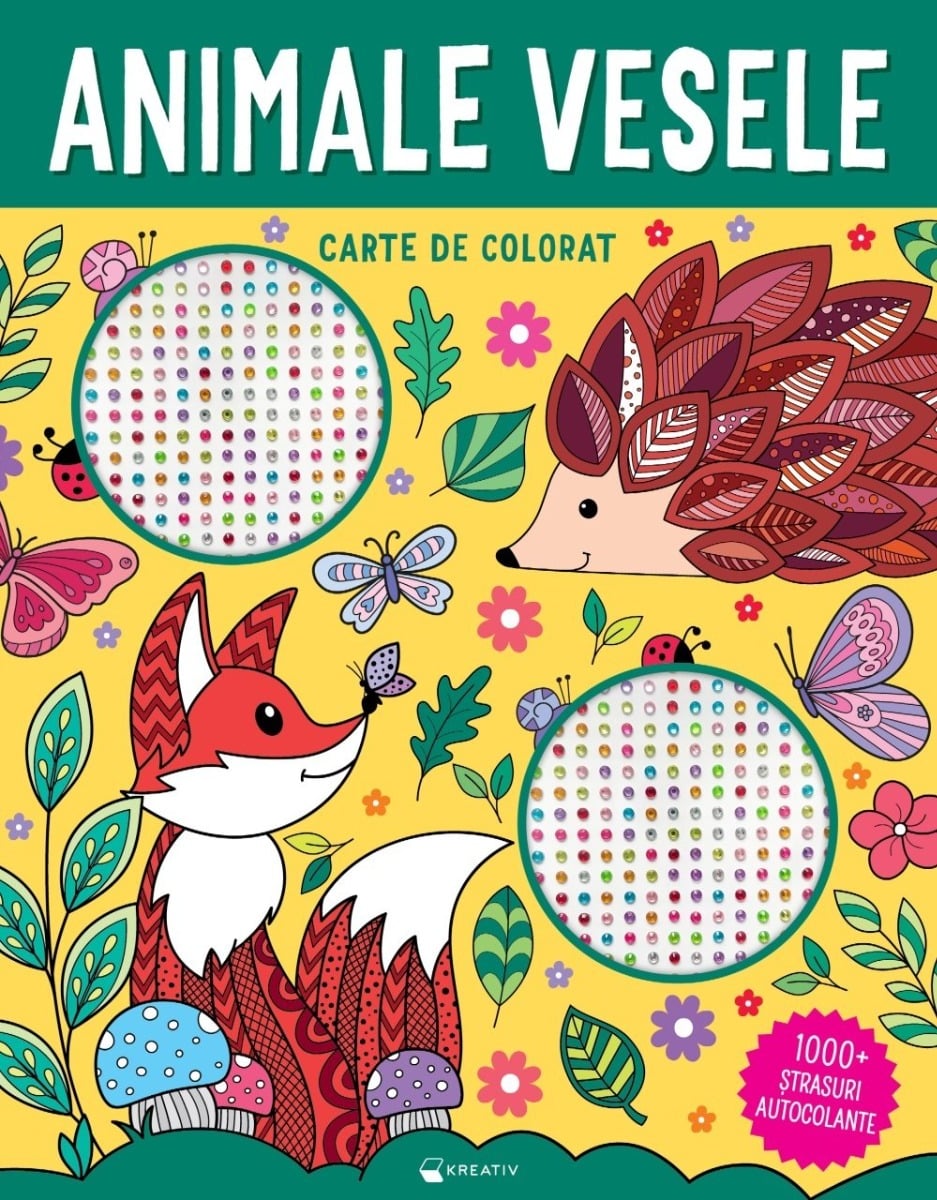 Animale Vesele Kreativ - 1000 Strasuri Autocolante