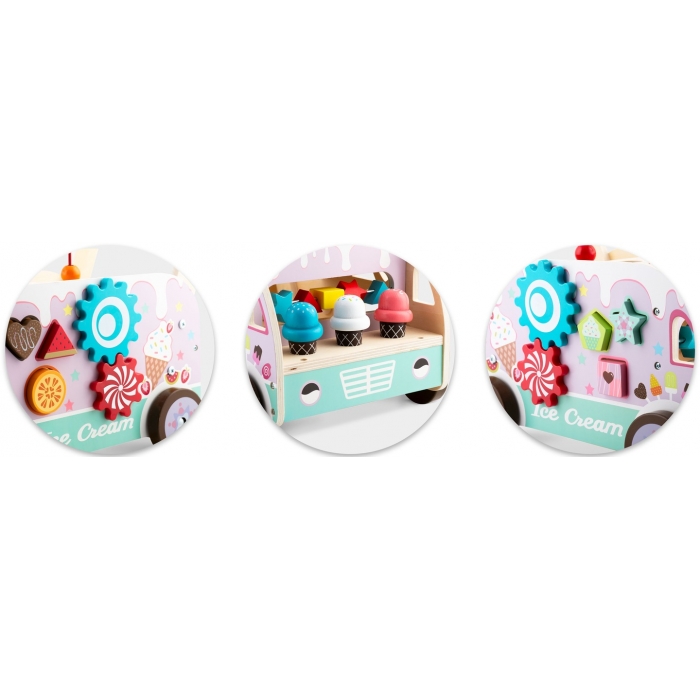 Antemergator Lemn Ricokids cu Activități - imagine 4