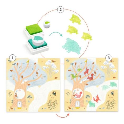 Djeco Stampile Animale - Joc Creativ 3-6 Ani - imagine 3