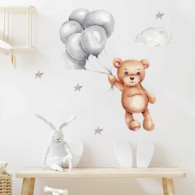 Sticker Decorativ Ursulet cu Baloane Sipo - imagine 3